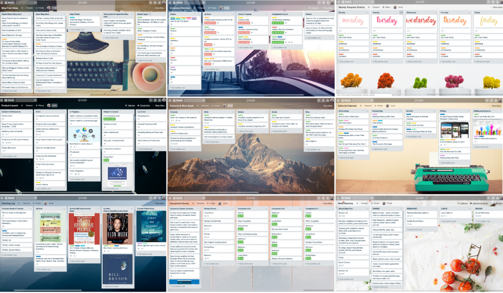 Trello templates for organizing your blog and your life